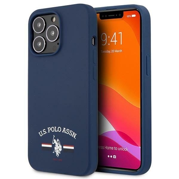 US Polo USHCP13LSFGV, skirtas iPhone 13 Pro / 13, mėlynas kaina ir informacija | Telefono dėklai | pigu.lt