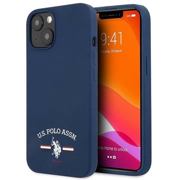 US Polo USHCP13SSFGV, skirtas iPhone 13 mini, mėlynas kaina ir informacija | Telefono dėklai | pigu.lt