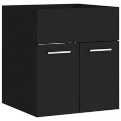 Spintelė praustuvui, 41x38,5x46cm, juodos spalvos цена и информация | Шкафчики для ванной | pigu.lt