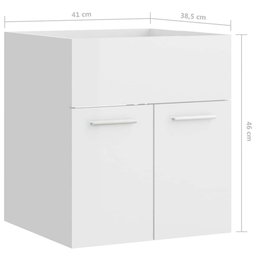 Spintelė praustuvui, 41x38,5x46cm, balta kaina ir informacija | Vonios spintelės | pigu.lt
