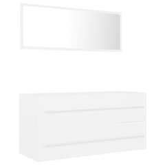 Vonios kambario baldų komplektas, 2 dalių, baltos spalvos kaina ir informacija | Vonios komplektai | pigu.lt