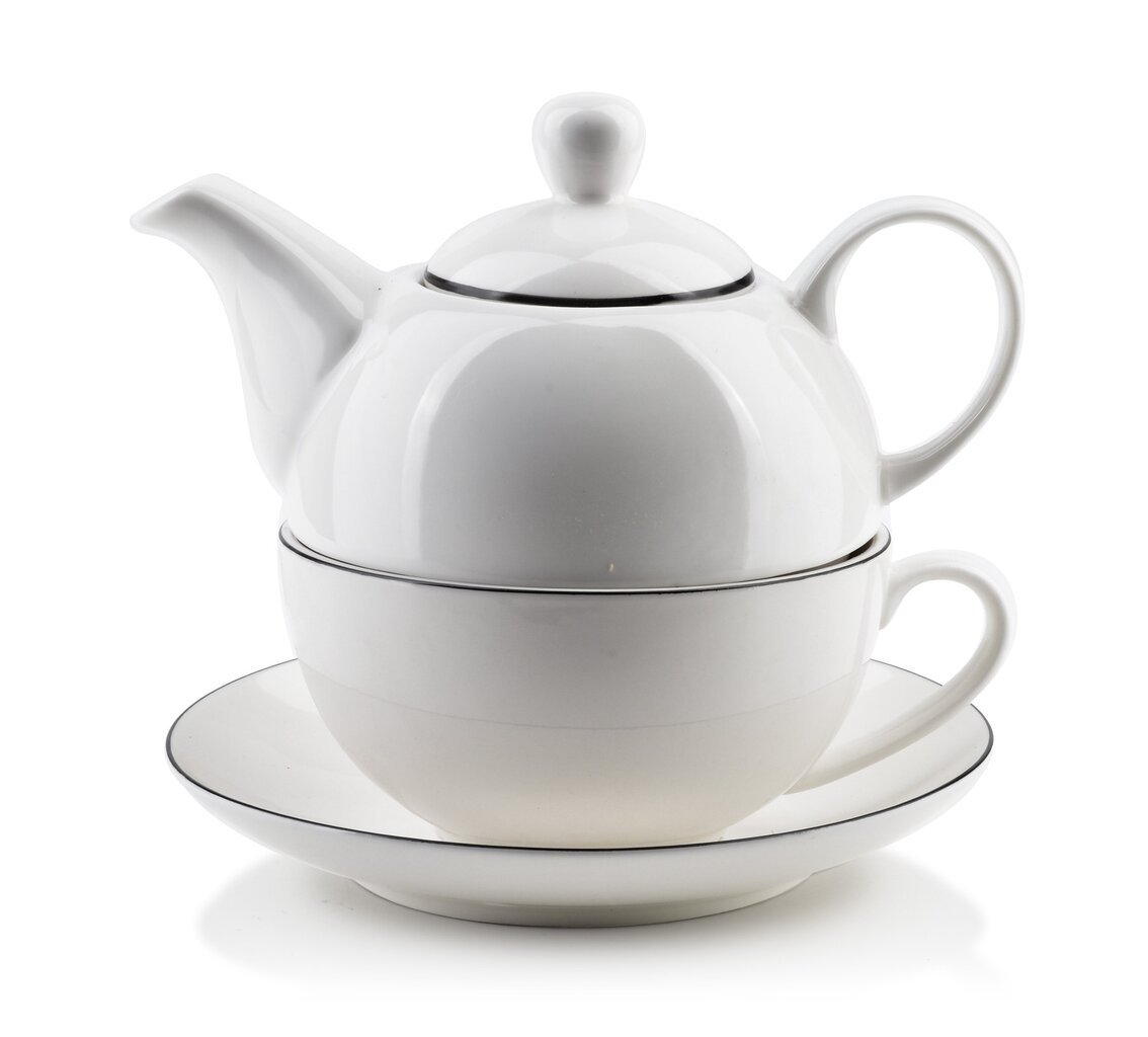 Simple arbatinukas su arbatos puodeliu ir lėkštute, 300 ml цена и информация | Taurės, puodeliai, ąsočiai | pigu.lt