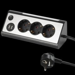 Удлинитель ELECTRALINE 62512 3P+2USB, 1.5 м цена и информация | Electraline Освещение и электротовары | pigu.lt