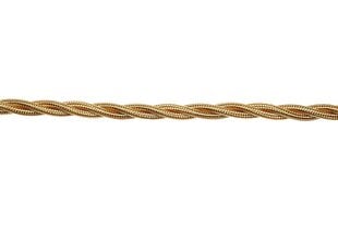 Декоративный текстильный кабель GOLD GLOSS 34079 3x1.50 мм, 100 м цена и информация | Текстильные провода и клеммные колодки | pigu.lt