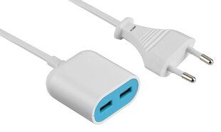 Зарядное устройство USB Electraline 500343, 2xUSB, 2,4 А, 1.5 м цена и информация | Зарядные устройства для телефонов | pigu.lt