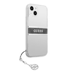 GUHCP13SKPSWH Guess PC Script and White Pearls Case for iPhone 13 Mini Transparent цена и информация | Чехлы для телефонов | pigu.lt