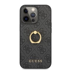 Originalus priekinio skydelio dėklas GUESS skirtas iPhone 13 PRO MAX / pilkas + žiedinis stovas GUHCP13X4GMRGR kaina ir informacija | Telefono dėklai | pigu.lt