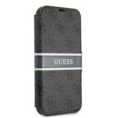 GUBKP13L4GDGR Guess PU 4G Printed Stripe Book Case for iPhone 13 Pro Grey цена и информация | Чехлы для телефонов | pigu.lt