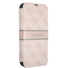 GUBKP13L4GDPI Guess PU 4G Printed Stripe Book Case for iPhone 13 Pro Pink цена и информация | Чехлы для телефонов | pigu.lt