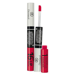 Ilgai išliekantys lūpų dažai Dermacol 16H Lip Color long-lasting lip paint 3,1 3 ml + 4.1 ml kaina ir informacija | Lūpų dažai, blizgiai, balzamai, vazelinai | pigu.lt