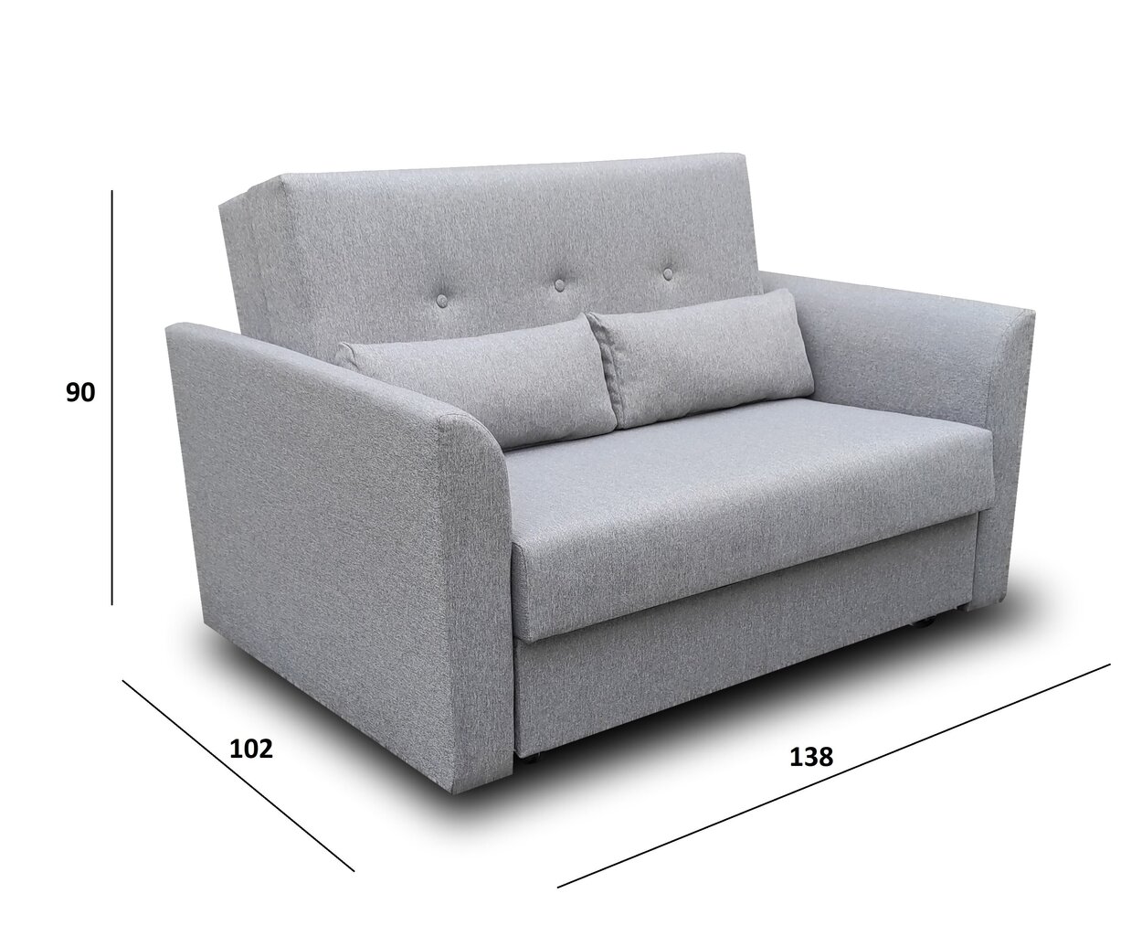 Sofa Mini II, geltona kaina ir informacija | Sofos | pigu.lt