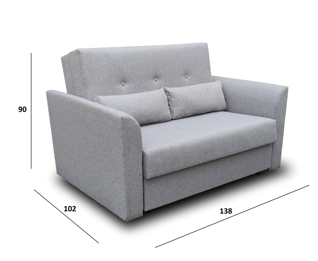 Sofa Mini II, geltona цена и информация | Sofos | pigu.lt