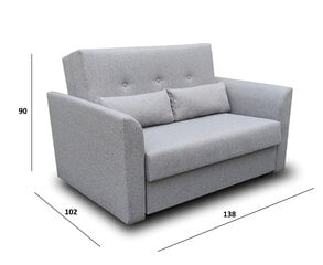 Sofa Mini II, žalia kaina ir informacija | Sofos, sofos-lovos | pigu.lt