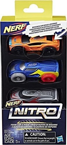 Nitro putplasčio mašinėlės Nerf, 3vnt. kaina ir informacija | Žaislai berniukams | pigu.lt