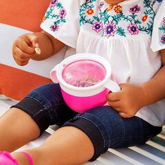 Užkandžių puodelis Munchkin, rožinis kaina ir informacija | Kūdikių indai, indeliai pienui ir įrankiai | pigu.lt