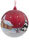 Kalėdų eglutės žaisliukai, 11 cm diametro, rankų darbo Kalėdinis papuošimas/ 1 vienteas, Raudonas, 011-54Red kaina ir informacija | Eglutės žaisliukai, viršūnės | pigu.lt