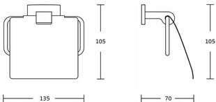 Mexen Zoja tualetinio popieriaus laikiklis uždaras, chrome цена и информация | Набор акскссуаров для ванной | pigu.lt