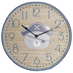 Sieninis laikrodis DKD Home Decor Lokys Piratas (31 x 4 x 31 cm) kaina ir informacija | Laikrodžiai | pigu.lt
