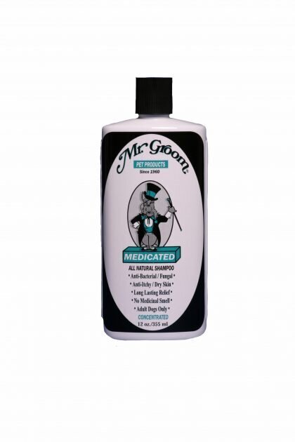 Mr. Groom Medicated Shampoo- šampūnas sausai, perštinčiai ir pleiskanojančiai odai, universalus visų tipų kailiui, 355ml kaina ir informacija | Kosmetinės priemonės gyvūnams | pigu.lt