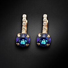 Серьги "Великолепие IV (Bermuda Blue)" с кристаллами Swarovski™ DS02A143 цена и информация | Серьги | pigu.lt