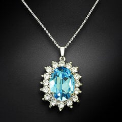 Kaklo papuošalas moterims DiamondSky Ferro (Aquamarine) su Swarovski kristalais DS01K278 kaina ir informacija | Kaklo papuošalai | pigu.lt