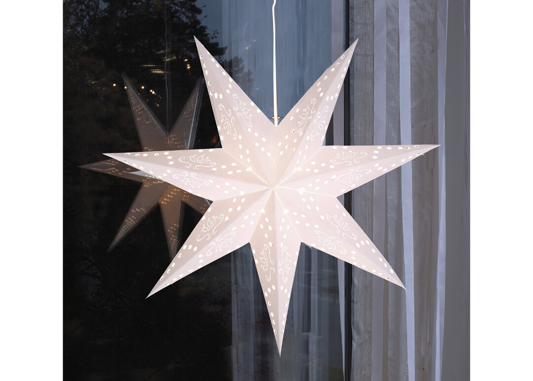 Star Romantic lempa 54cm, balta kaina ir informacija | Kalėdinės dekoracijos | pigu.lt