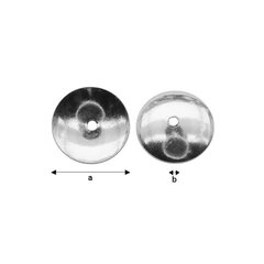 Колпачок из серебра (925), 6 мм цена и информация | Принадлежности для изготовления украшений, бисероплетения | pigu.lt