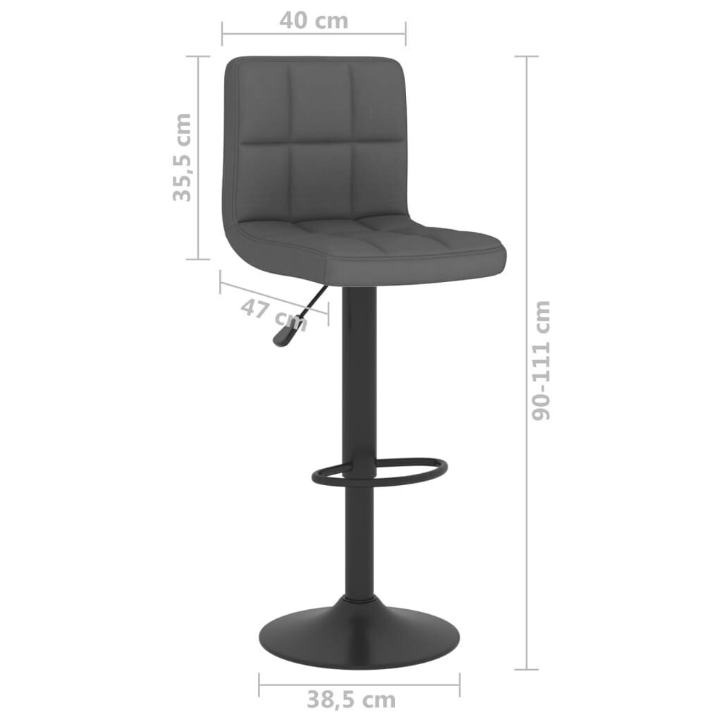 Baro taburetė, pilkos spalvos kaina ir informacija | Virtuvės ir valgomojo kėdės | pigu.lt