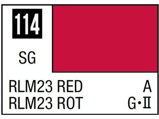 Dažai Mr.Hobby - Mr.Color serijos nitro dažai C-114 RLM23 raudona, 10ml kaina ir informacija | Piešimo, tapybos, lipdymo reikmenys | pigu.lt