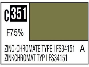 Dažai Mr.Hobby - Mr.Color serijos nitro dažai C-351 Zinc-Chromate Type I FS34151, 10ml kaina ir informacija | Piešimo, tapybos, lipdymo reikmenys | pigu.lt