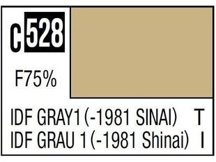 MrDažai .Hobby - Mr.Color serijos nitro dažai C-528 IDF pilka 1 (-1981 Sinai), 10ml kaina ir informacija | Piešimo, tapybos, lipdymo reikmenys | pigu.lt