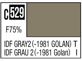 Dažai Mr.Hobby - Mr.Color serijos nitro dažai C-529 IDF pilka 2 (-1981 Golan), 10ml kaina ir informacija | Piešimo, tapybos, lipdymo reikmenys | pigu.lt