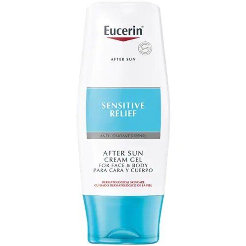 Kremas po deginimosi Eucerin After Sun Sensitive Relief Cream Gel For Face & Body, 200ml цена и информация | Kremai nuo saulės | pigu.lt