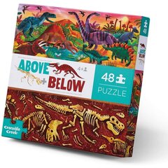 Didelė dėlionė viršuje ir apačioje Dinozaurai, 48 dalių kaina ir informacija | Dėlionės (puzzle) | pigu.lt