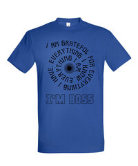 Vyriški marškinėliai The boss, mėlyni kaina ir informacija | Vyriški marškinėliai | pigu.lt