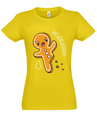 Marškinėliai moterims Sausainiaėdra, geltoni kaina ir informacija | Marškinėliai moterims | pigu.lt