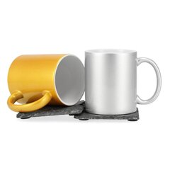 Blizgaus paviršiaus puodelis Be merry, 350 ml kaina ir informacija | Originalūs puodeliai | pigu.lt
