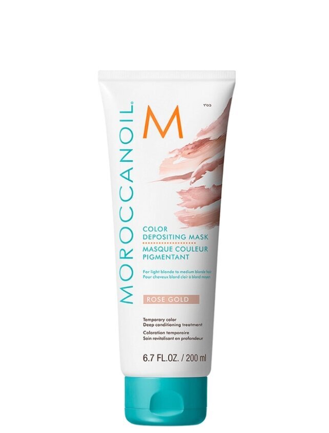 Atspalvį suteikianti plaukų kaukė Moroccanoil 200 ml, Rose Gold kaina ir informacija | Plaukų dažai | pigu.lt