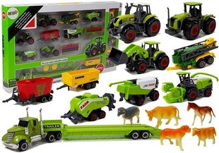 Žemės ūkio transporto priemonių rinkinys Leantoys, su figūrėlėmis kaina ir informacija | Žaislai berniukams | pigu.lt