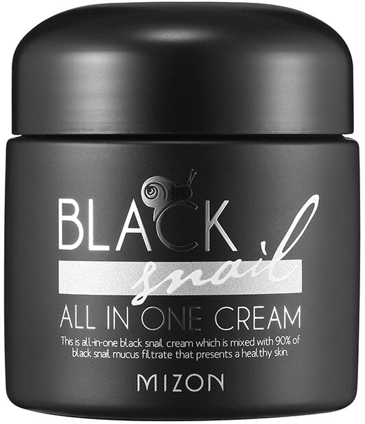 Veido kremas su juodųjų sraigių ekstraktu Mizon Black Snail All in One Cream, 75 ml kaina ir informacija | Veido kremai | pigu.lt