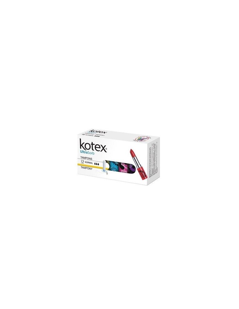 Tamponai Kotex Ultra Sorb Normal, 32 vnt. kaina ir informacija | Tamponai, higieniniai paketai, įklotai | pigu.lt