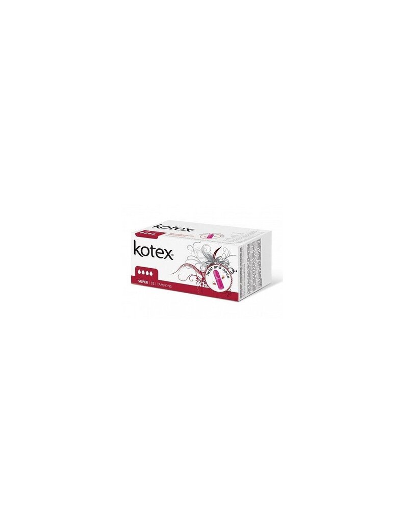 Tamponai Kotex Super, 16 vnt. цена и информация | Tamponai, higieniniai paketai, įklotai | pigu.lt