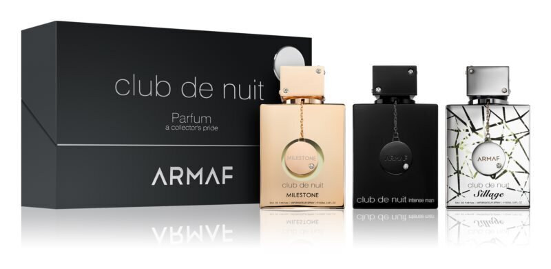 Dovanų rinkinys Armaf Club de Nuit Man Intense, Sillage, Milestone vyrams: kvapusis vanduo EDP, 3x30 ml kaina ir informacija | Kvepalai vyrams | pigu.lt