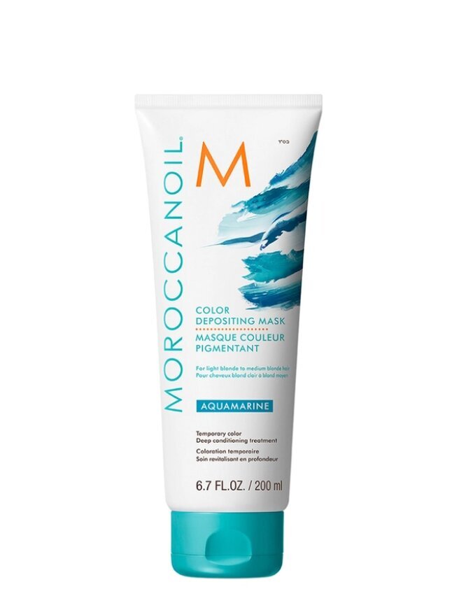 Atspalvį suteikianti plaukų kaukė Moroccanoil 200 ml, Aquamarine kaina ir informacija | Plaukų dažai | pigu.lt