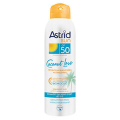 Purškiamas kremas nuo saulės Astrid Sun Coconut Love Spray Solaire SPF 50, 150 ml цена и информация | Кремы от загара | pigu.lt