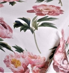 Gėlėta lininė staltiesė, atspari drėgmei, 147x320 cm. цена и информация | Скатерти, салфетки | pigu.lt