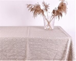 Lininė staltiesė, šviesiu ornamentu, 140x90 cm цена и информация | Скатерти, салфетки | pigu.lt