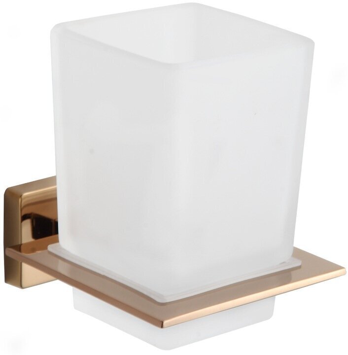 Mexen Arno stiklinė su laikikliu, rose gold kaina ir informacija | Vonios kambario aksesuarai | pigu.lt