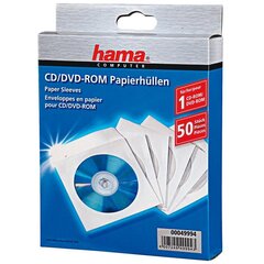 CD / DVD paper sleeves Hama (50 pcs) kaina ir informacija | Vinilinės plokštelės, CD, DVD | pigu.lt