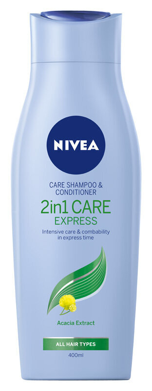 Šampūnas Nivea 2in1 Express Care, 400 ml цена и информация | Šampūnai | pigu.lt